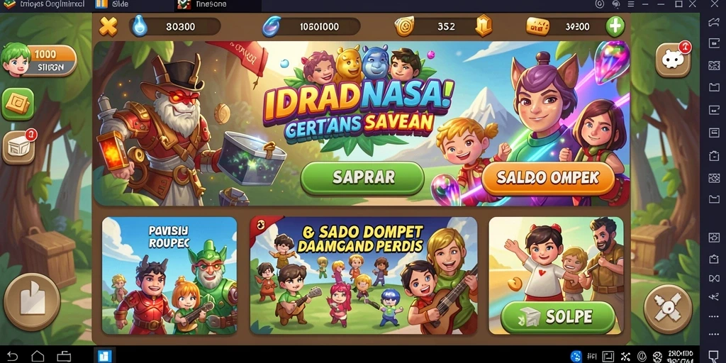Karakter unik yang menambah keseruan bermain.